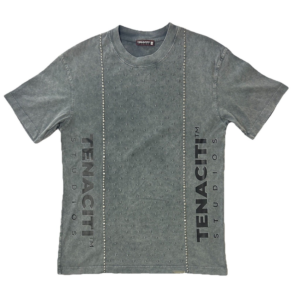 Tenaciti Studios Grey Studded Shirt Men's Extra Small Los Angeles Streetwear